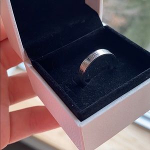 Vintage Ring silver sterling versace print